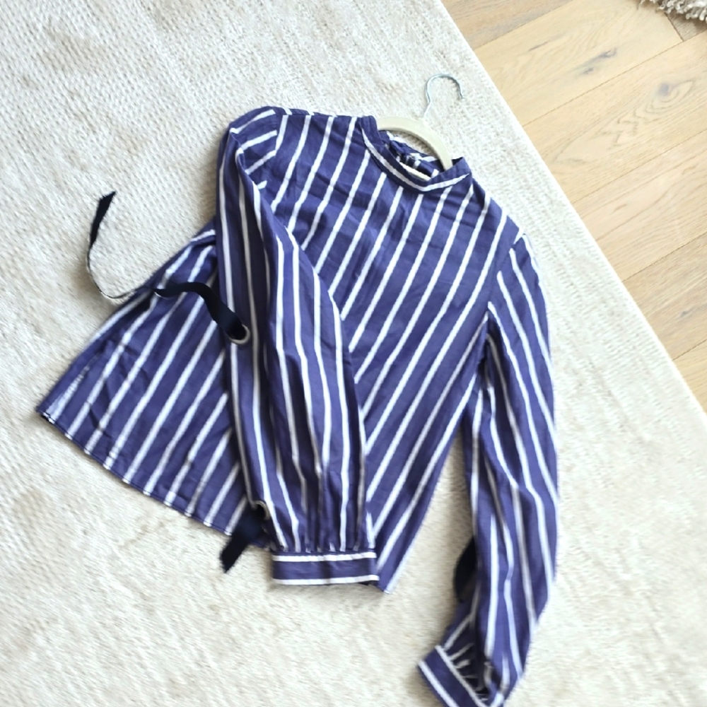 Striped Long Sleeve Blouse